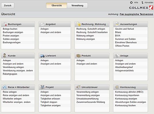 Collmex Online-Buchhaltung für Nicht-Profis