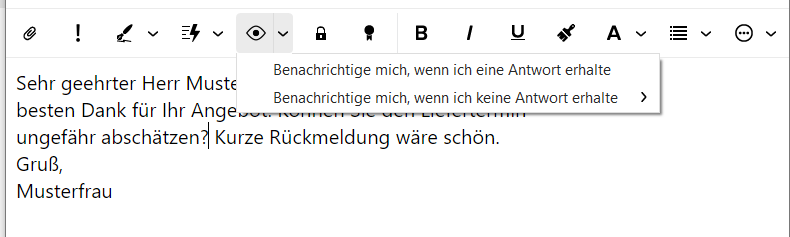 eM Client - Nachverfolgung